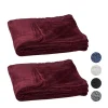 Relaxdays 2x Kuscheldecke In Bordeaux – (B)200 X (T)220 Cm 13