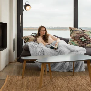 Relaxdays 3 X Felldecke In Weiß/ Grau – 150×200 Cm 13