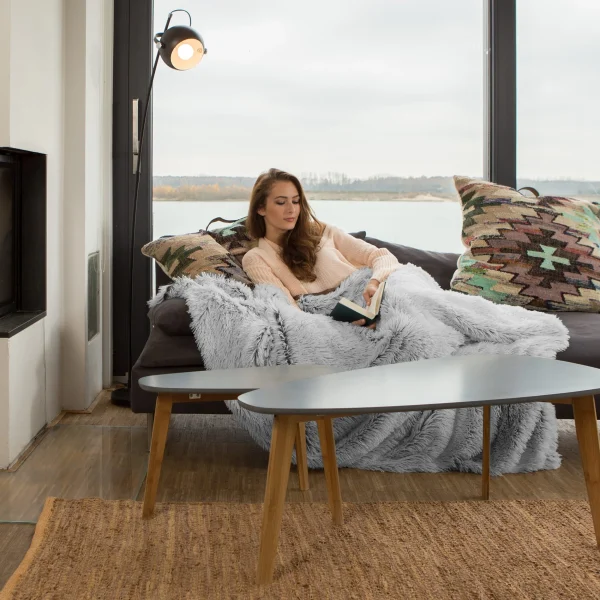 Relaxdays 3 X Felldecke In Weiß/ Grau – 150×200 Cm 4