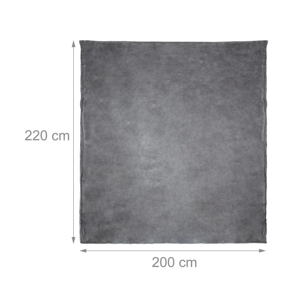 Relaxdays 3x Kuscheldecke In Grau – (B)200 X (T)220 Cm 4
