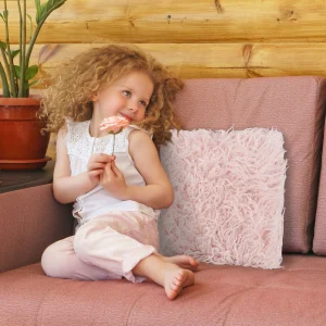 Relaxdays 4 X Fellkissen In Rosa – (B)45 X (T)45 Cm 14