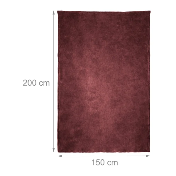 Relaxdays 4x Kuscheldecke In Bordeaux – (B)150 X (T)200 Cm 4