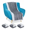 Relaxdays 4x Kuscheldecke In Grau/ Weiß – (B)150 X (T)200 Cm 10