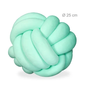 Relaxdays 5x Knotenkissen In Mint – Ø 25 Cm 16