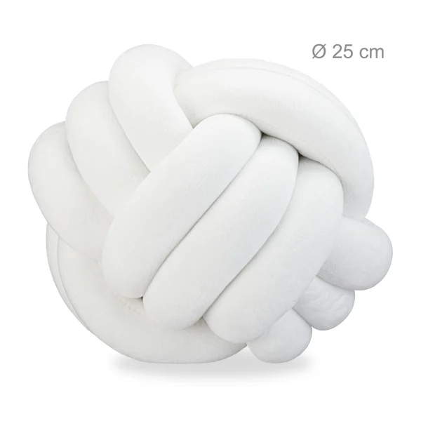 Relaxdays 5x Knotenkissen In White 5