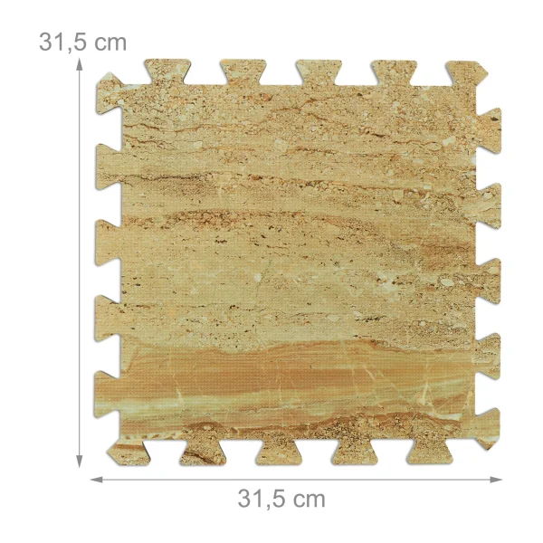 Relaxdays 9er-Set: Bodenschutzmatte In Beige 5