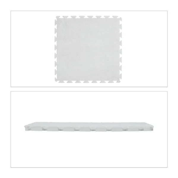 Relaxdays 9x Puzzleteppich In Grau 1