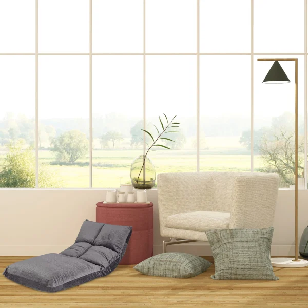 Relaxdays Bodenstuhl In Grau 7