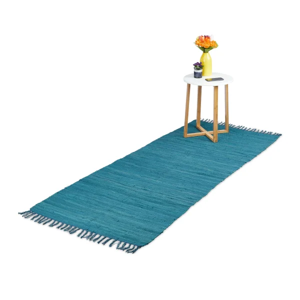 Relaxdays Flickenteppich In Blau – 80×200 Cm 9