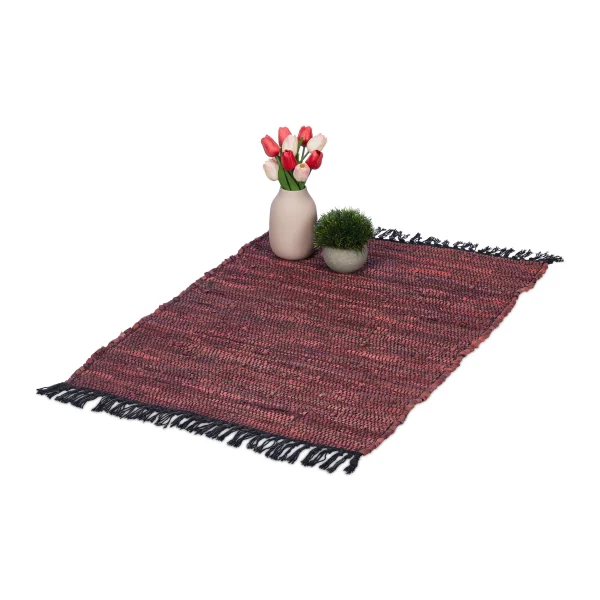 Relaxdays Flickenteppich In Rot – 60 X 100 Cm 9