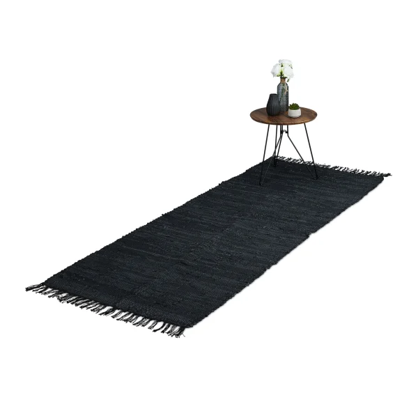 Relaxdays Flickenteppich In Schwarz – 80 X 200 Cm 9