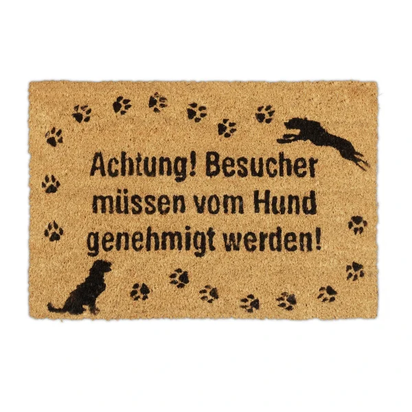 Relaxdays Fußmatte Achtung Hund! In Braun – (B)60 X (T)40 Cm 9