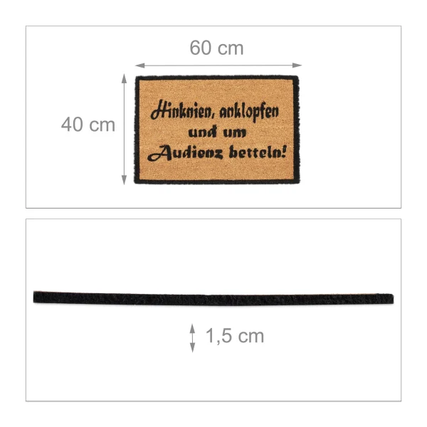 Relaxdays Fußmatte Audienz In Natur/Schwarz – 40 X 60 Cm 5