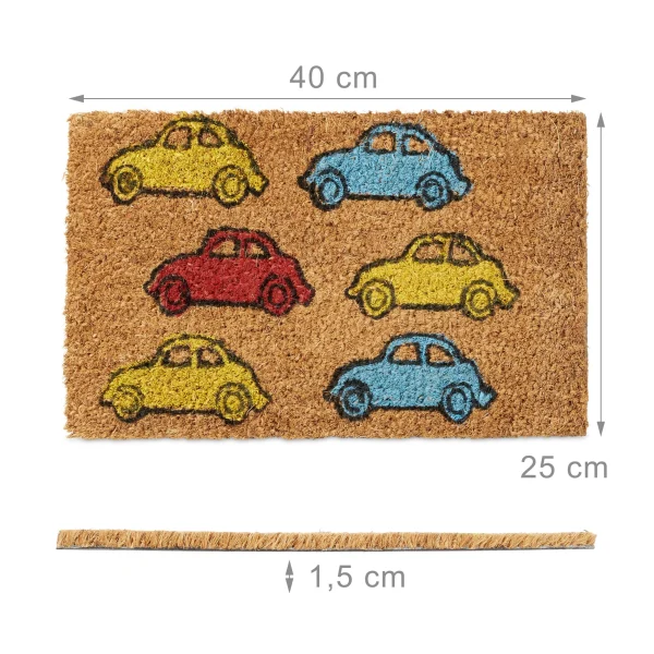 Relaxdays Fußmatte Autos In Bunt – (B)40 X (T)25 Cm 4
