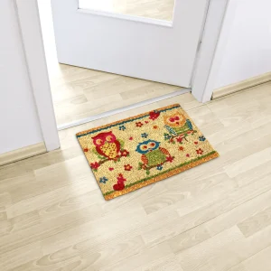 Relaxdays Fußmatte Eulen In Bunt – (B)60 X (T)40 Cm 10