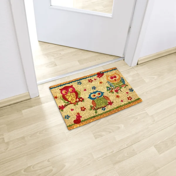 Relaxdays Fußmatte Eulen In Bunt – (B)60 X (T)40 Cm 3