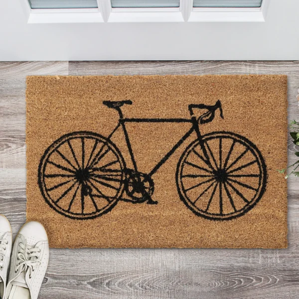Relaxdays Fußmatte “Fahrrad” In Natur/ Schwarz – 60 X 40 Cm 3