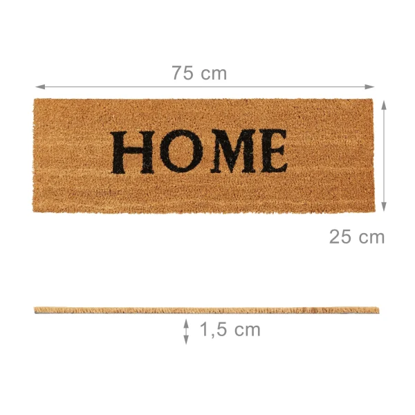 Relaxdays Fußmatte Home In Natur – (B)75 X (T)25 Cm 4