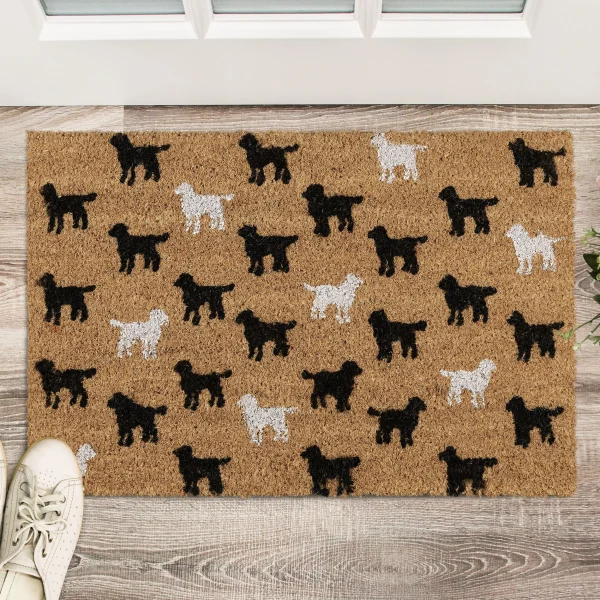 Relaxdays Fußmatte “Hunde” In Natur – (B)60 X (T)40 Cm 3