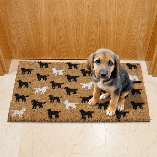 Relaxdays Fußmatte “Hunde” In Natur – (B)60 X (T)40 Cm 4