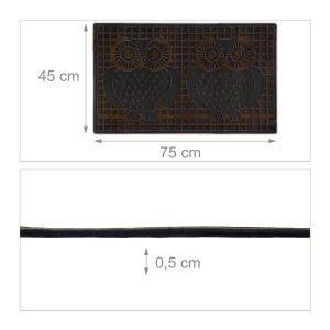 Relaxdays Fußmatte In Braun – (B)75 X (T)45 Cm 16