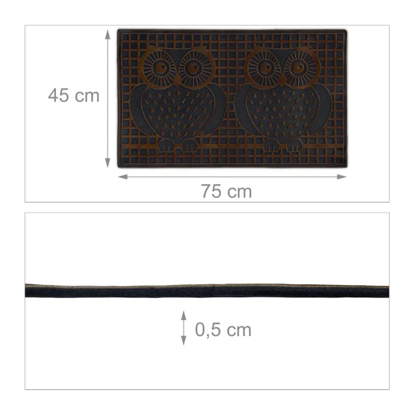 Relaxdays Fußmatte In Braun – (B)75 X (T)45 Cm 5