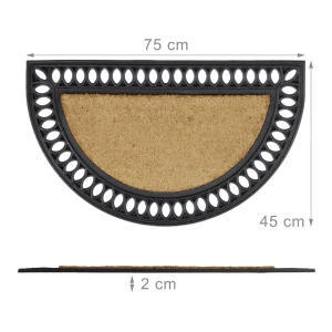 Relaxdays Fußmatte In Natur/Schwarz – (B)75 X (T)45 Cm 9