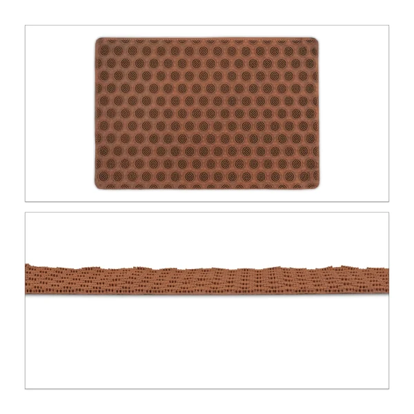 Relaxdays Fußmatte In Orange – (B)60 X (T)40 Cm 1