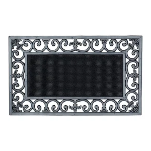 Relaxdays Fußmatte In Silber/ Schwarz – (B)75 X (T)45 Cm 24