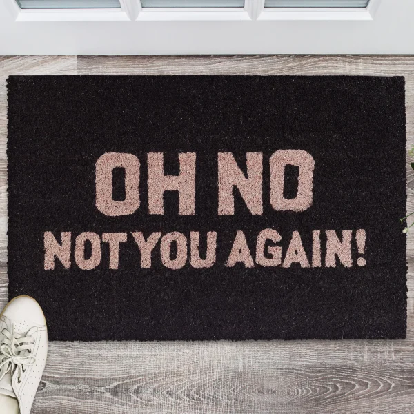Relaxdays Fußmatte Oh No In Natur-Schwarz- (B)60 X (T)40 Cm 4