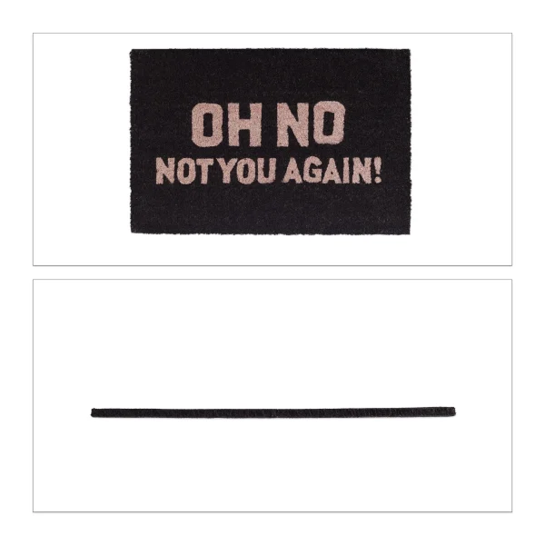 Relaxdays Fußmatte Oh No In Natur-Schwarz- (B)60 X (T)40 Cm 1