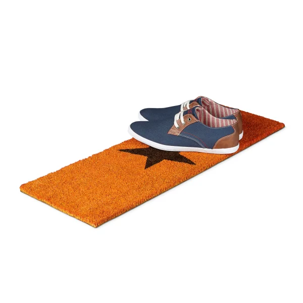 Relaxdays Fußmatte Stern In Orange – (B)75 X (T)25 Cm 3