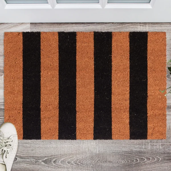 Relaxdays Fußmatte Streifen In Braun-Schwarz – (B)60 X (T)40 Cm 4
