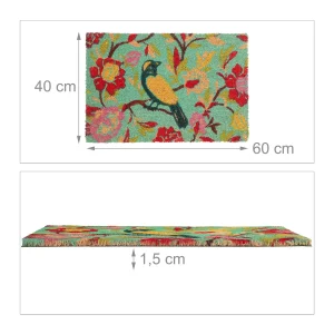 Relaxdays Fußmatte “Vogel” In Bunt – (B)60 X (T)40 Cm 16