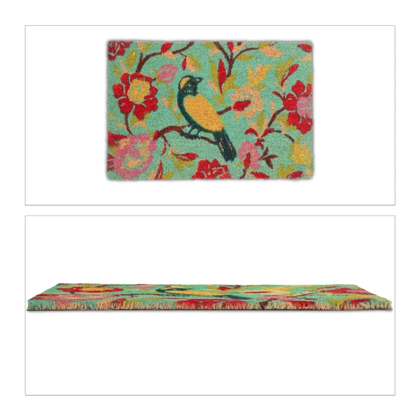 Relaxdays Fußmatte “Vogel” In Bunt – (B)60 X (T)40 Cm 1