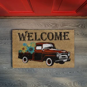 Relaxdays Fußmatte “Welcome Auto” In Natur – (L)60 X (B)40 Cm 12