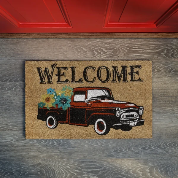 Relaxdays Fußmatte “Welcome Auto” In Natur – (L)60 X (B)40 Cm 3