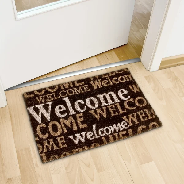 Relaxdays Fußmatte Welcome In Braun – (B)60 X (T)40 Cm 3