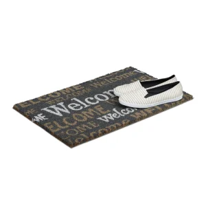 Relaxdays Fußmatte Welcome In Braun – (B)60 X (T)40 Cm 12