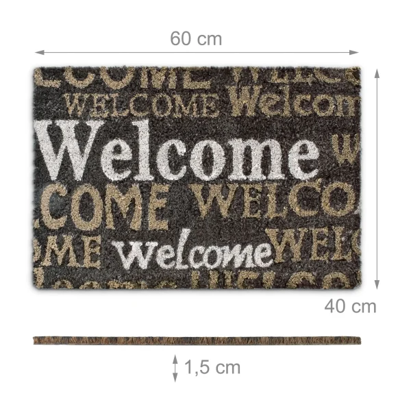 Relaxdays Fußmatte Welcome In Braun – (B)60 X (T)40 Cm 5