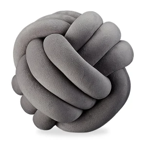 Relaxdays Knotenkissen In Dunkelgrau – Ø 25 Cm 24