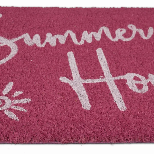 Relaxdays Kokos-Fußmatte “Summer Home” In Pink/ Weiß – (B)60 X (T)40 Cm 7