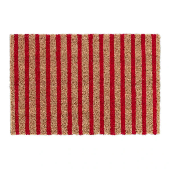 Relaxdays Kokosfußmatte “gestreift” In Natur/ Rot – 40 X 60 Cm 9