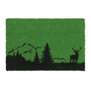 Relaxdays Kokosfußmatte “Hirsch” In Grün/ Schwarz – 40 X 60 Cm 24