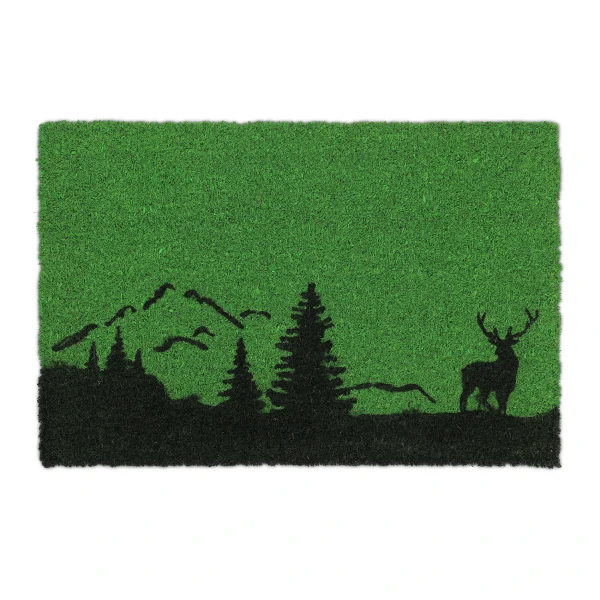 Relaxdays Kokosfußmatte “Hirsch” In Grün/ Schwarz – 40 X 60 Cm 9