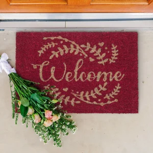 Relaxdays Kokosfußmatte “Welcome” In Rot – 40 X 60 Cm 18