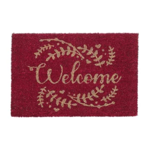 Relaxdays Kokosfußmatte “Welcome” In Rot – 40 X 60 Cm 24