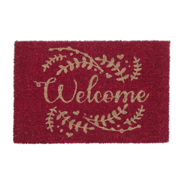 Relaxdays Kokosfußmatte “Welcome” In Rot – 40 X 60 Cm 9