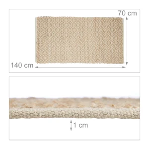 Relaxdays Läufer In Hellbraun – (B)70 X (T)140 Cm 15