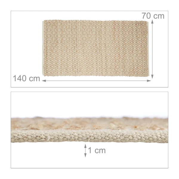 Relaxdays Läufer In Hellbraun – (B)70 X (T)140 Cm 5